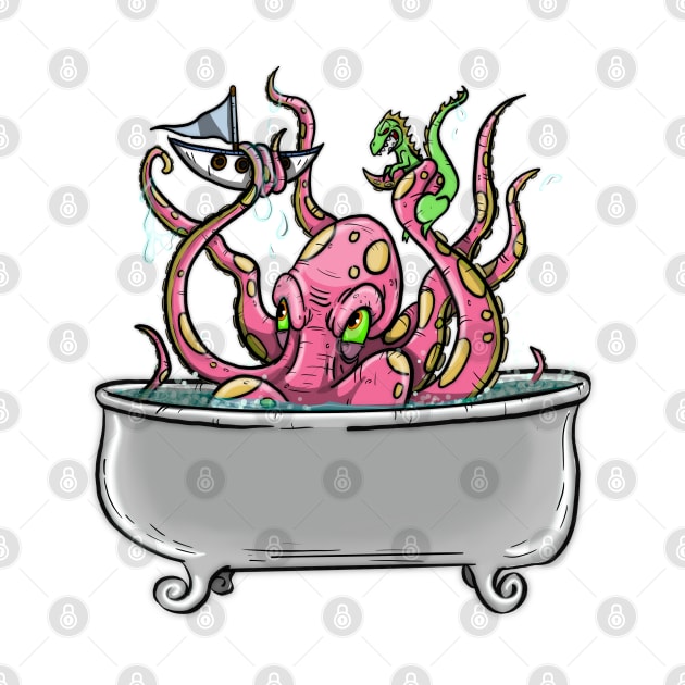 Kraken Bathin’ by Artbylukus