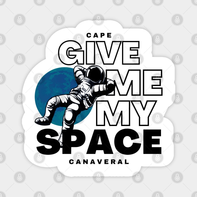 Cape Canaveral Kennedy Space Center Moon and Astronaut Magnet by Joaddo