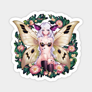 Moth Girl anime, cute giant monster kawaii anime tee Magnet