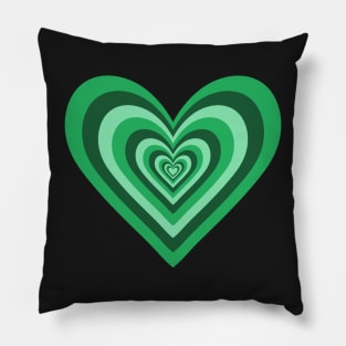 Forest Green Expanding Hearts Pillow