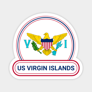 US Virgin Islands Country Badge - US Virgin Islands Flag Magnet