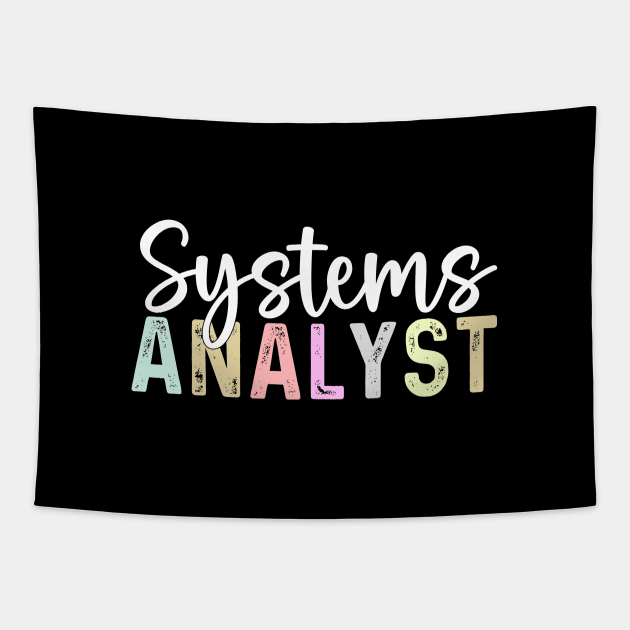 Funny business systems analyst cute computer system analyst Tapestry by Printopedy