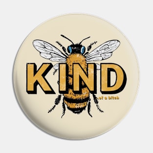 Be Kind Of A Bitch retro Funny cute Sarcastic Quote Pin