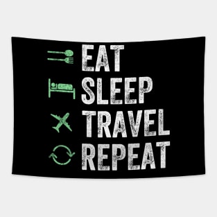 Eat sleep travel repeat Tapestry