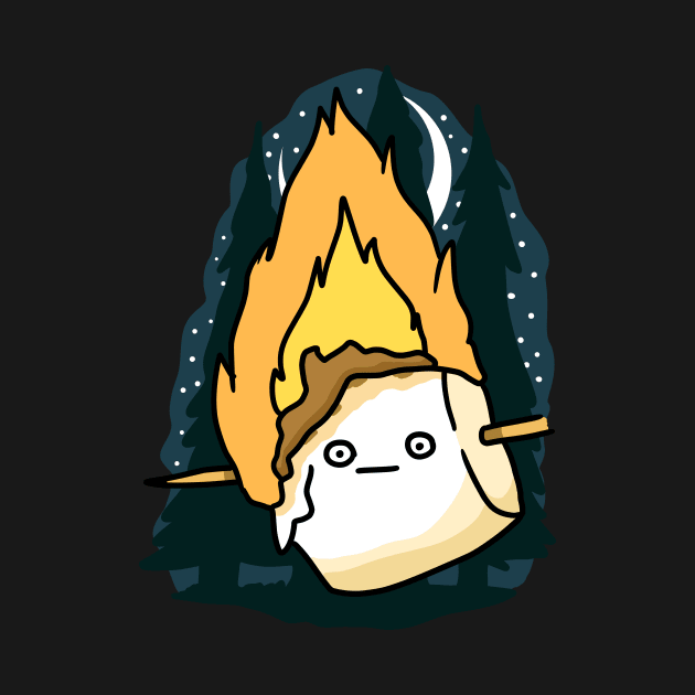 burning marshmallow by JJadx