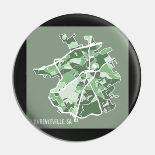 Lawrenceville, GA Map in Gray Greens Pin