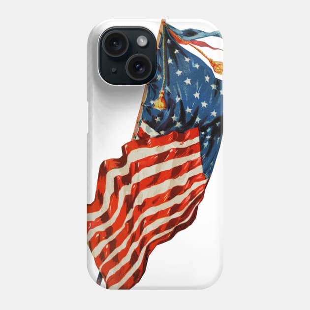 Vintage American Flag Phone Case by MasterpieceCafe