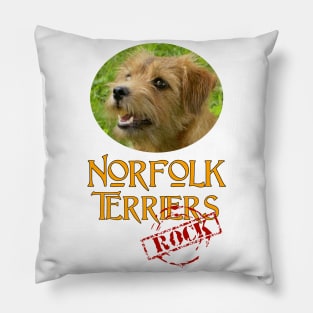 Norfolk Terriers Rock! Pillow