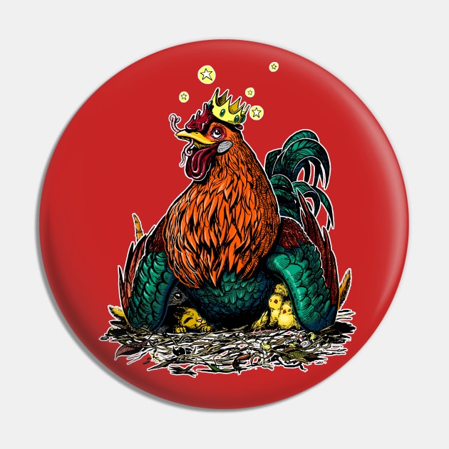 Papa rooster Pin by TobuTako