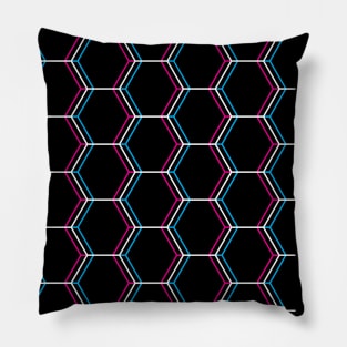 Trippy Honeycomb Pattern Pillow