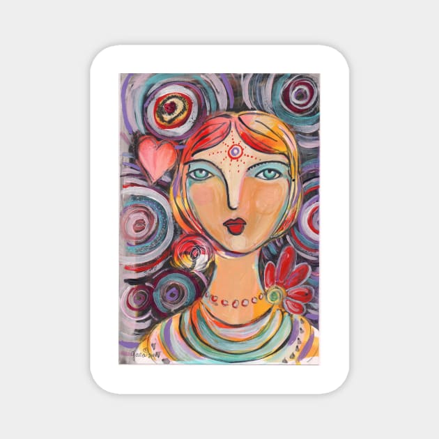 Mindful Girl Magnet by gaea