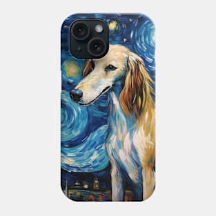 Saluki Starry Night painting Phone Case