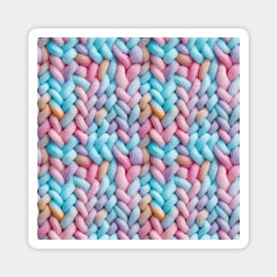 Pastel Knit Waves Magnet