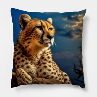 Cheetah Animal Nature Majestic Wild Pillow