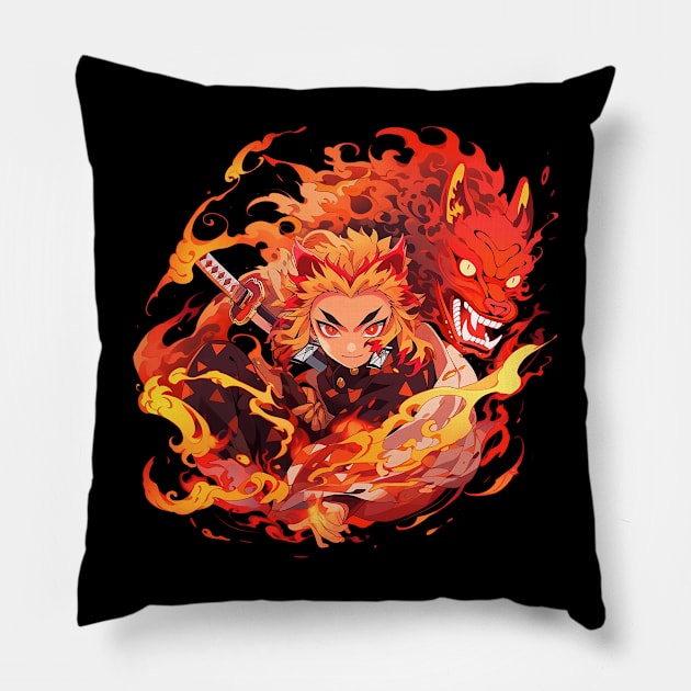 rengoku Pillow by pokermoment