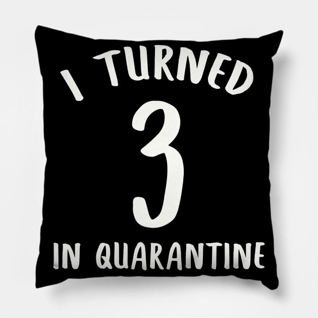 I Turned 3 In Quarantine Pillow by llama_chill_art