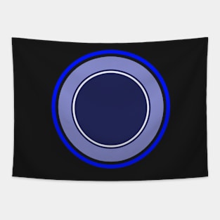 retro abstract blue and white target design Tapestry