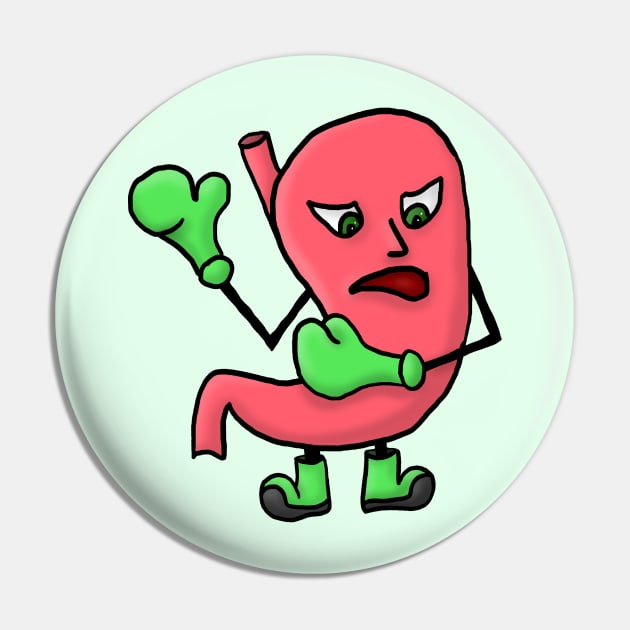 Stomach Bully Pin by JKP2 Art