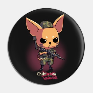 Chiwarwar // Cute Chihuahua Dog Soldier Pin