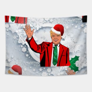 christmas santa donald trump Tapestry