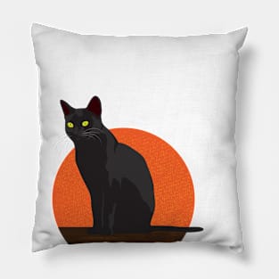 Black Cat Pillow