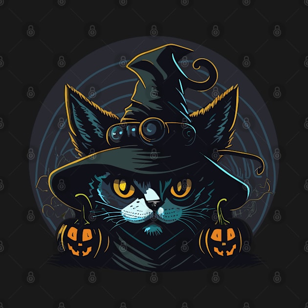 Scary Black Cat Witch by Etopix