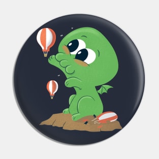 Cutethulhu Loves Balloons Pin