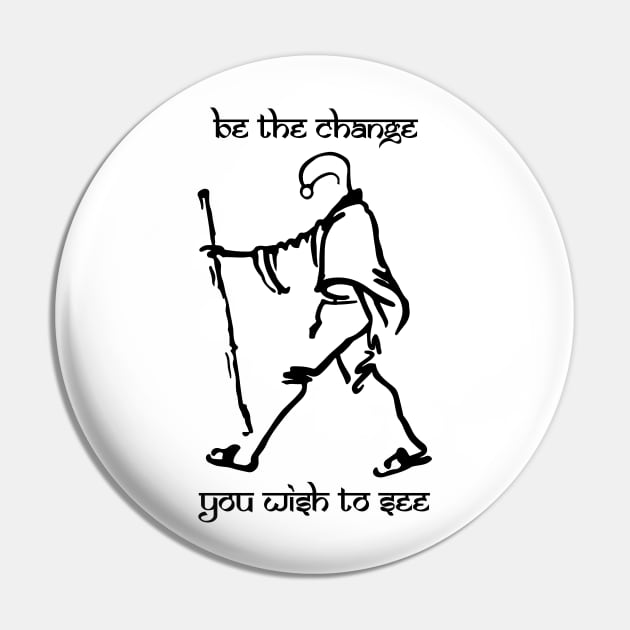 Gandhi Quote – Be the change you want to see Pin by alltheprints