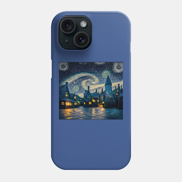 Starry Night Over Hogsmeade Village Phone Case by Grassroots Green