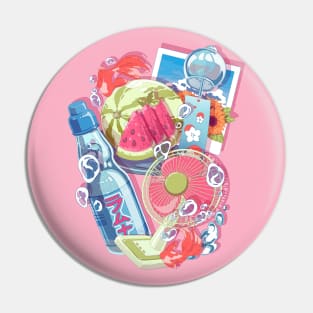 The cute set of the Japanese summer drinks and things Pin