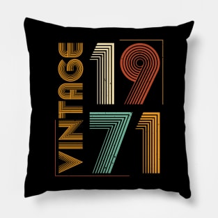 Vintage 1971 Birthday Pillow