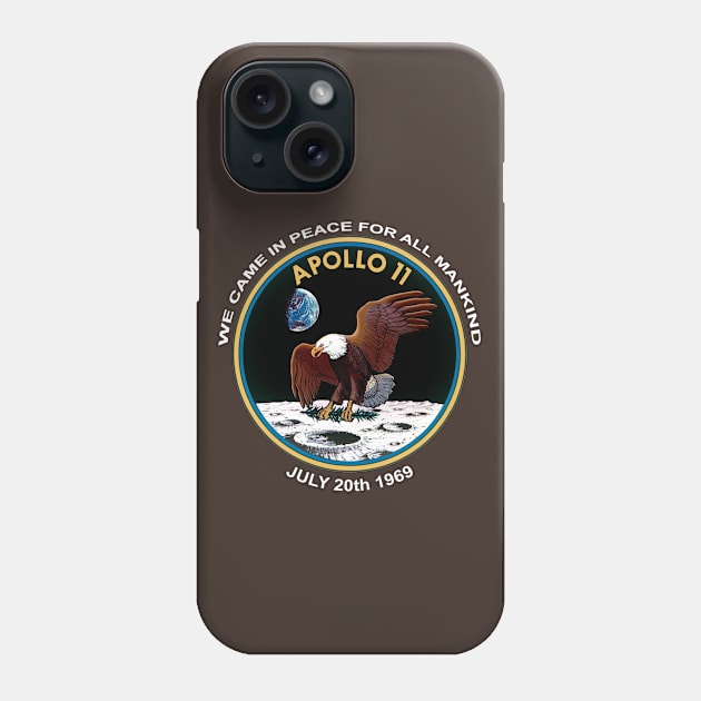 We Came in Peace For All Mankind- Moon Landing 50th Anniversary Phone Case by IceTees