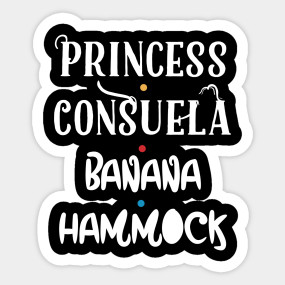 Download Friends Princess Consuela Banana Hammock Princess Consuela Banana Hammock Sticker Teepublic