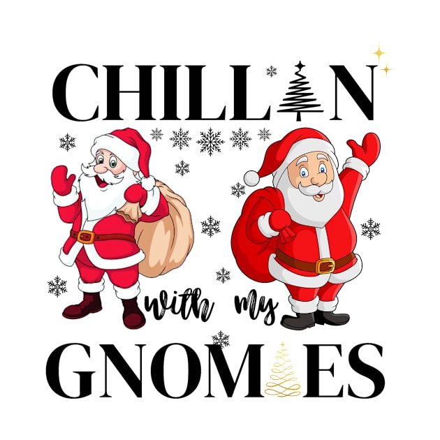 chillin with my gnomies, t-shirt by ACHRAF-64