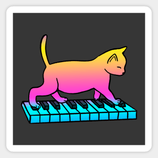 Piano Cat Stickers for Sale