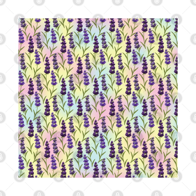 Lavender Flowers Pattern by Designoholic