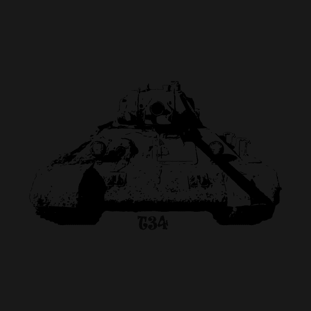 The famous Soviet tank T-34 by Hujer