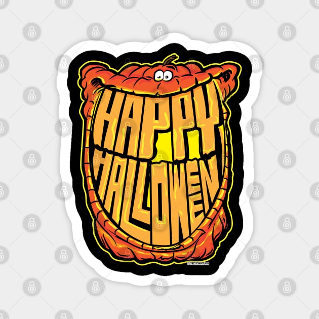 Halloween Grin Jack-O-Lantern Magnet by eShirtLabs