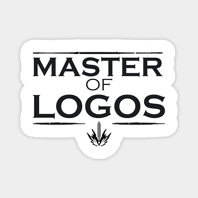 Master of Logos (White) Magnet by Punch Black