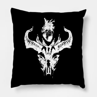 Devil and Heart - White Pillow