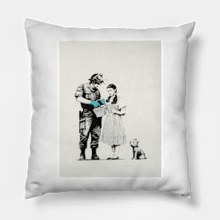 Banksy Stop And Search Pillow