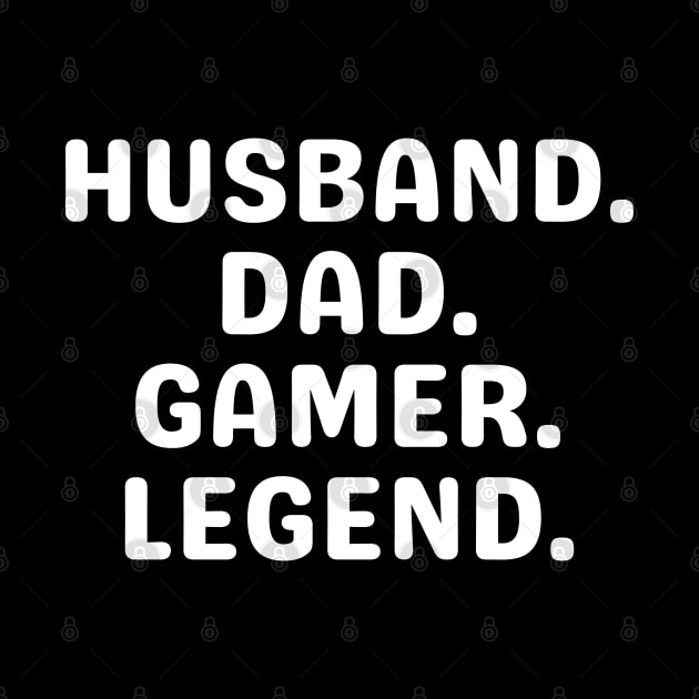 Gamer Dad Gift, Husband Dad Gamer Legend, Gaming Dad Shirt, Nerd Shirt, Gamer Gifts for Him, Father's Day Gift from Wife, Video Game Tee Men by Kittoable