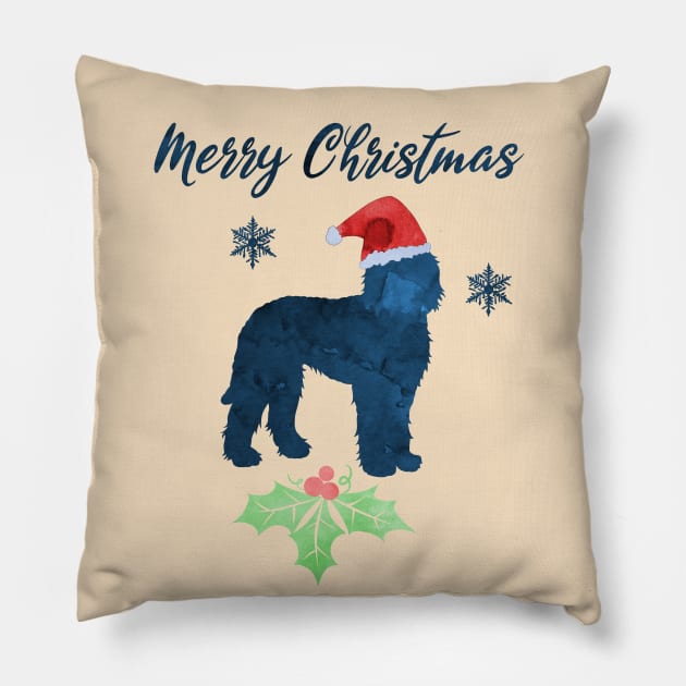 Christmas Doodle Dog Pillow by TheJollyMarten