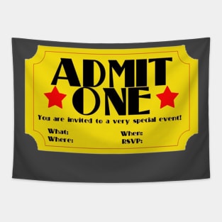 Admit One Movie pass Tapestry