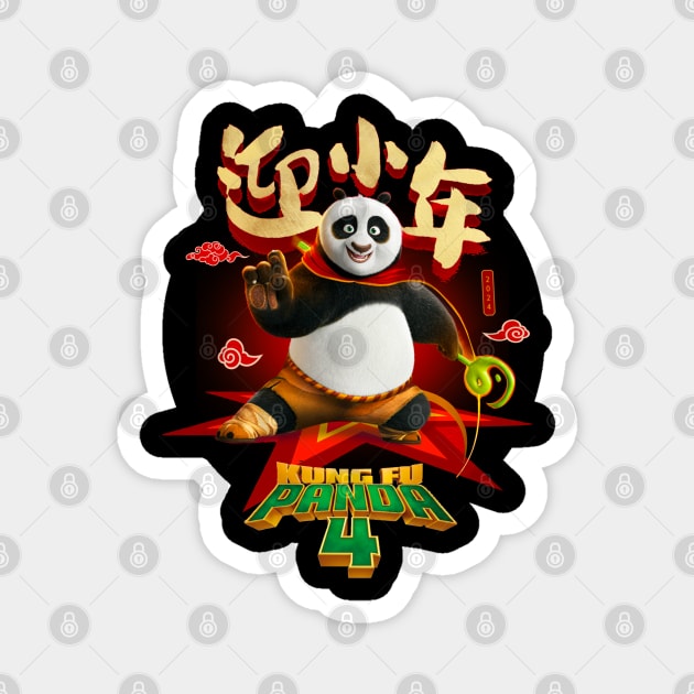 Kung Fu Panda Classic t-shirt Magnet by SAN ART STUDIO 