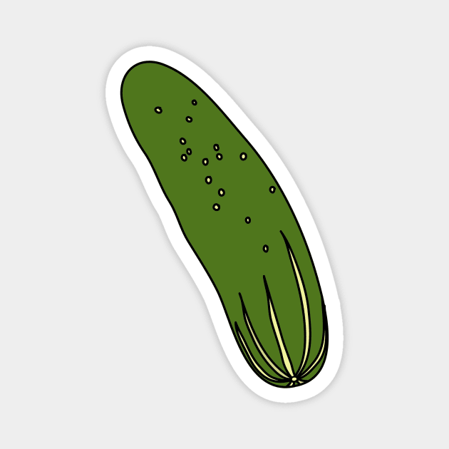 Pickles Green Cucumber Magnet by notsniwart