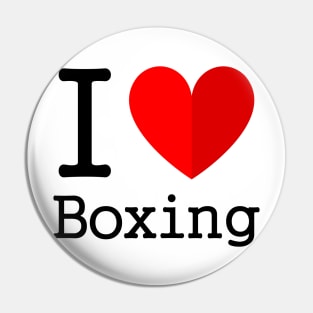 I Love Boxing Pin