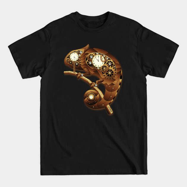 Discover Steampunk Chameleon Vintage Style - Chameleon - T-Shirt