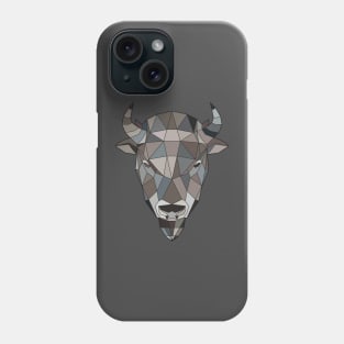 geometric bison Phone Case