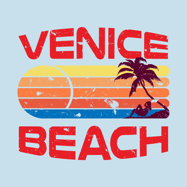 Vintage Style Distressed Venice Beach by Brobocop